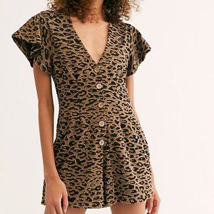 NEW FP Leopard Knit Romper